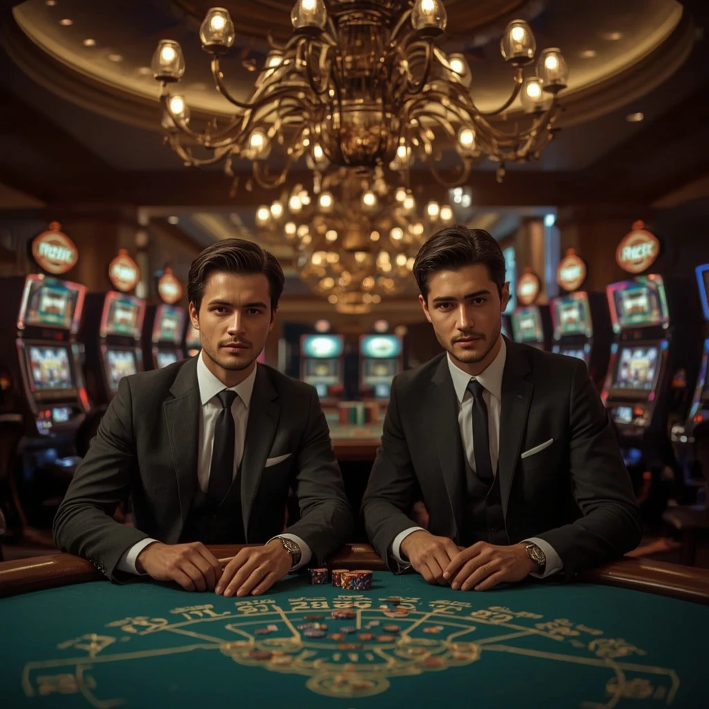 Deux joueurs de poker dans un MOI CASINO